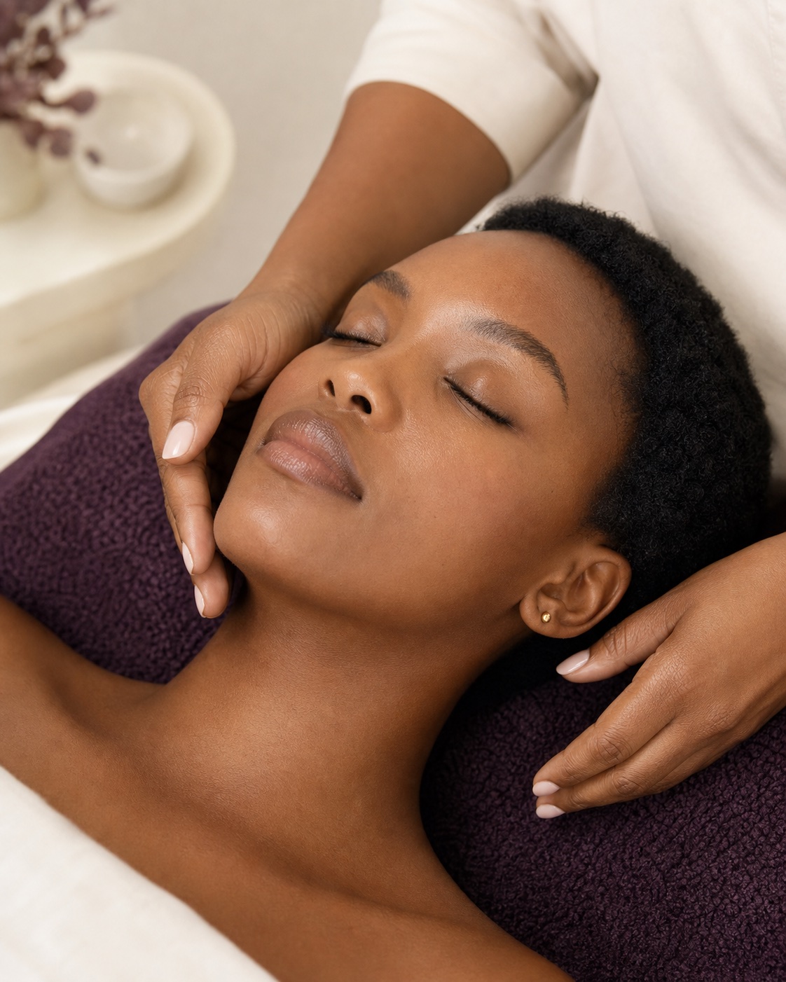 Professional facial treatment